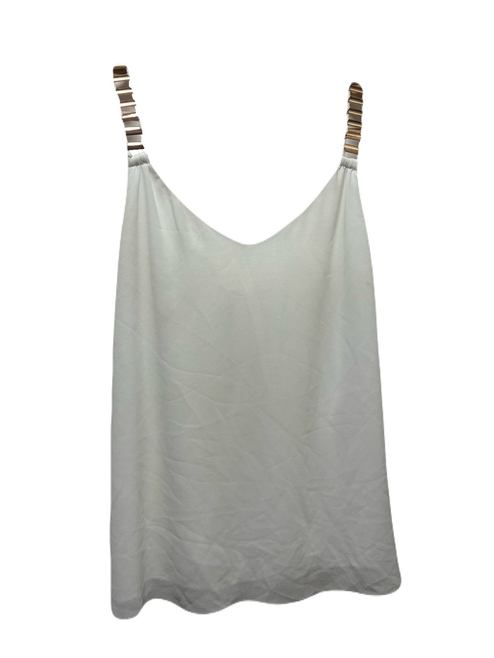White Tank With Gold Accents